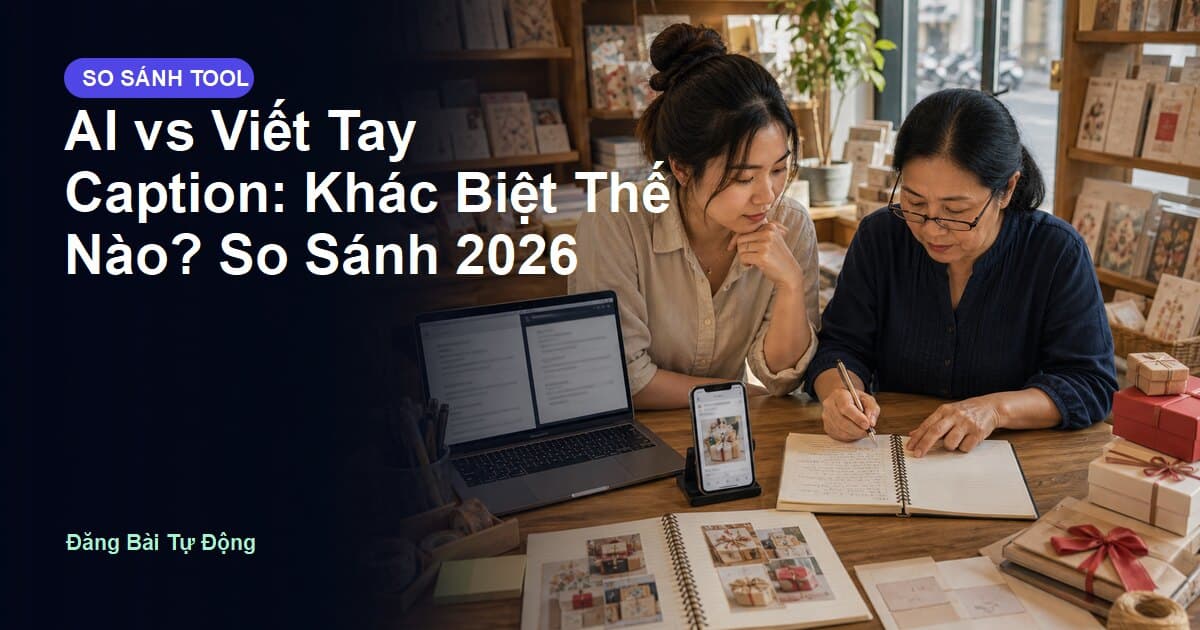 AI vs Viết Tay Caption: Khác Biệt Thế Nào? So Sánh 2026