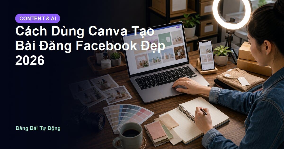 Cách Dùng Canva Tạo Bài Đăng Facebook Đẹp 2026