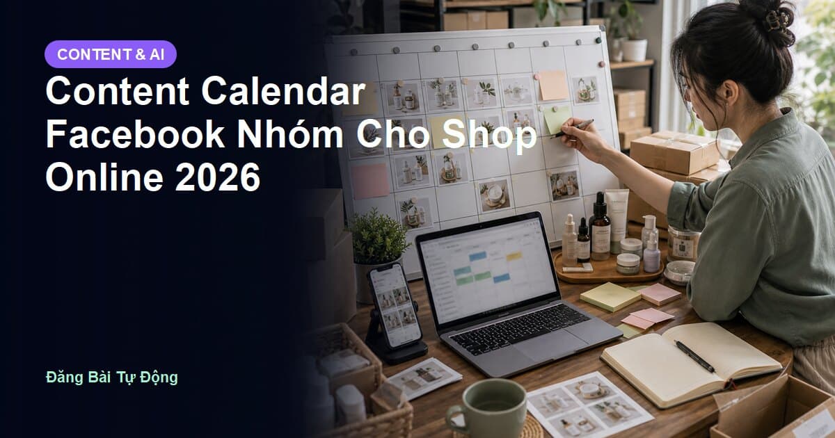 Content Calendar Facebook Nhóm Cho Shop Online 2026