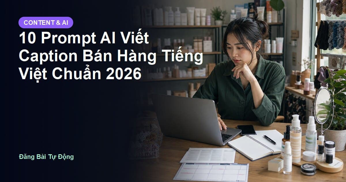 10 Prompt AI Viết Caption Bán Hàng Tiếng Việt Chuẩn 2026