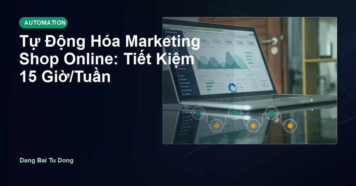 Tự Động Hóa Marketing Shop Online: Tiết Kiệm 15 Giờ/Tuần