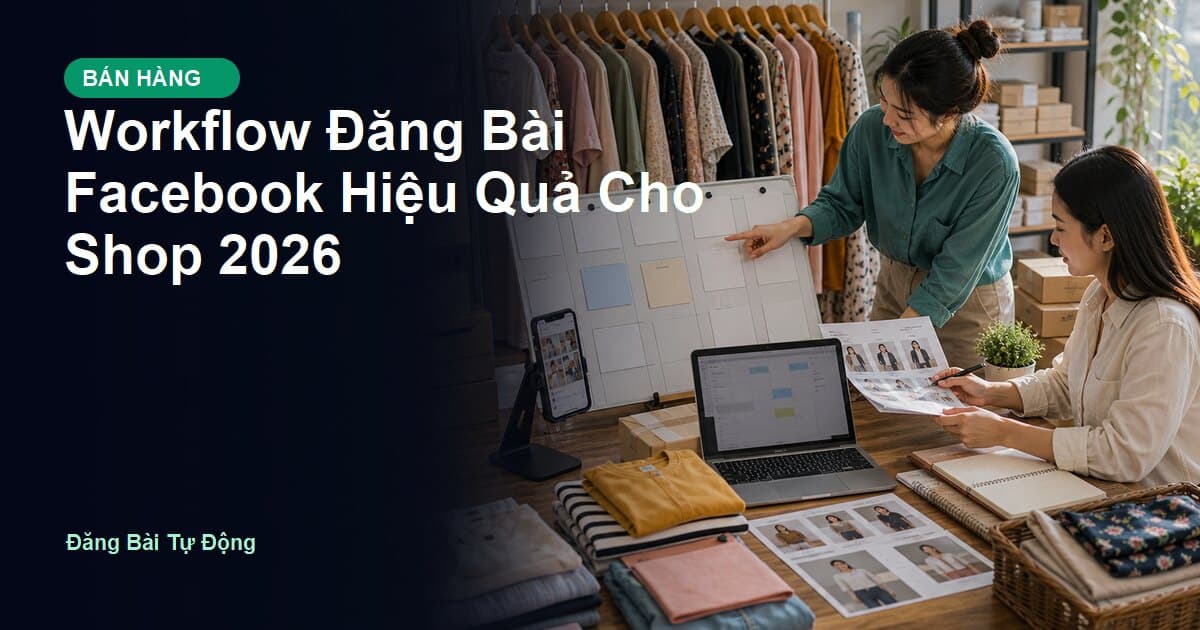 Workflow Đăng Bài Facebook Hiệu Quả Cho Shop 2026