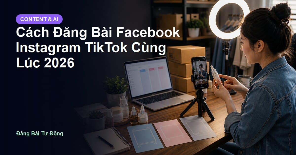 Cách Đăng Bài Facebook Instagram TikTok Cùng Lúc 2026