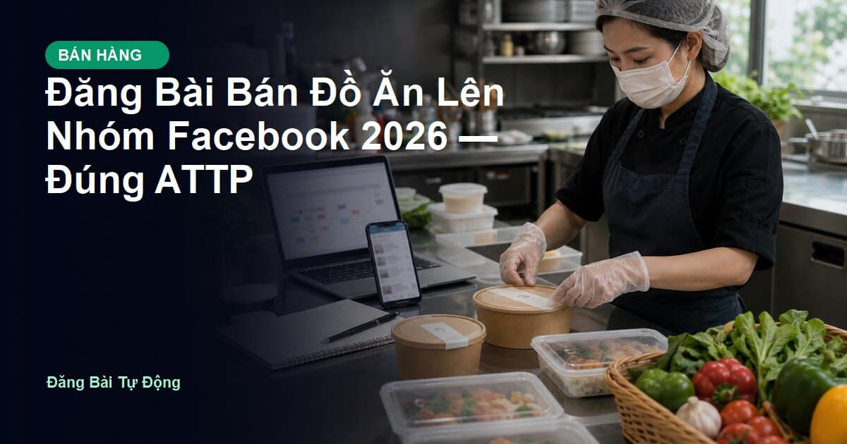 Đăng Bài Bán Đồ Ăn Lên Nhóm Facebook 2026 — Đúng ATTP