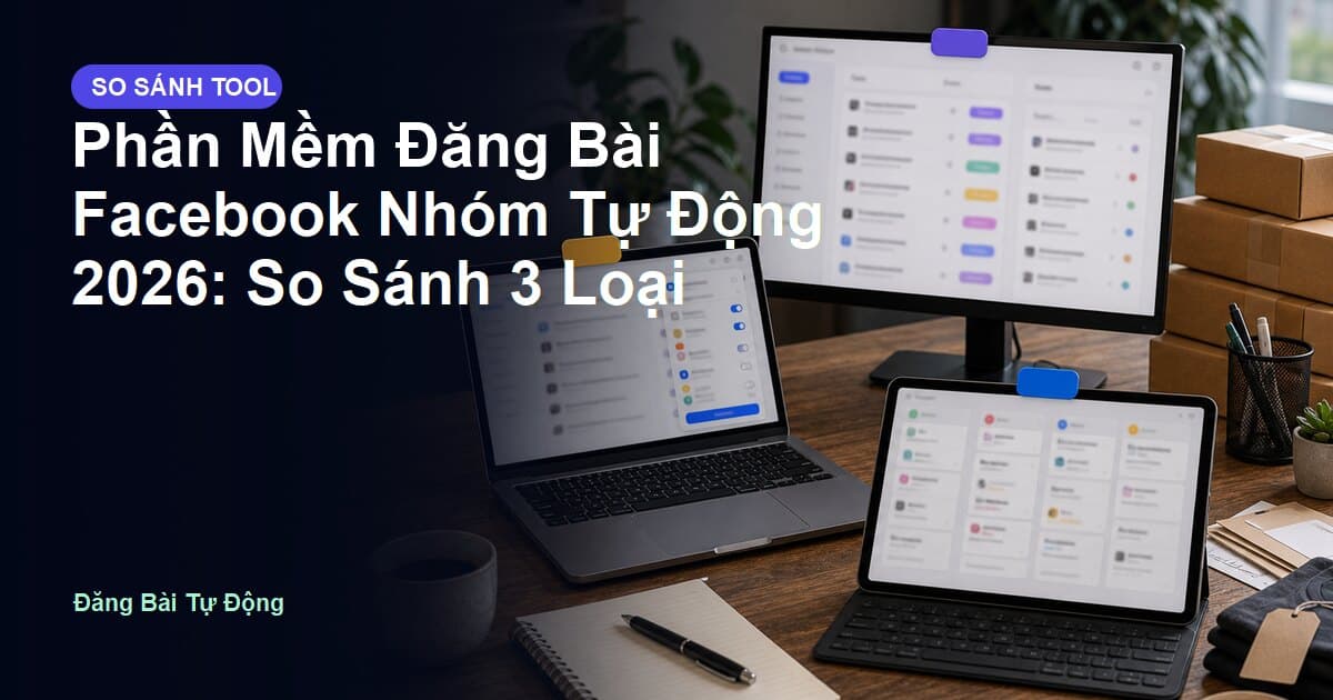 Phần Mềm Đăng Bài Facebook Nhóm Tự Động 2026: So Sánh 3 Loại