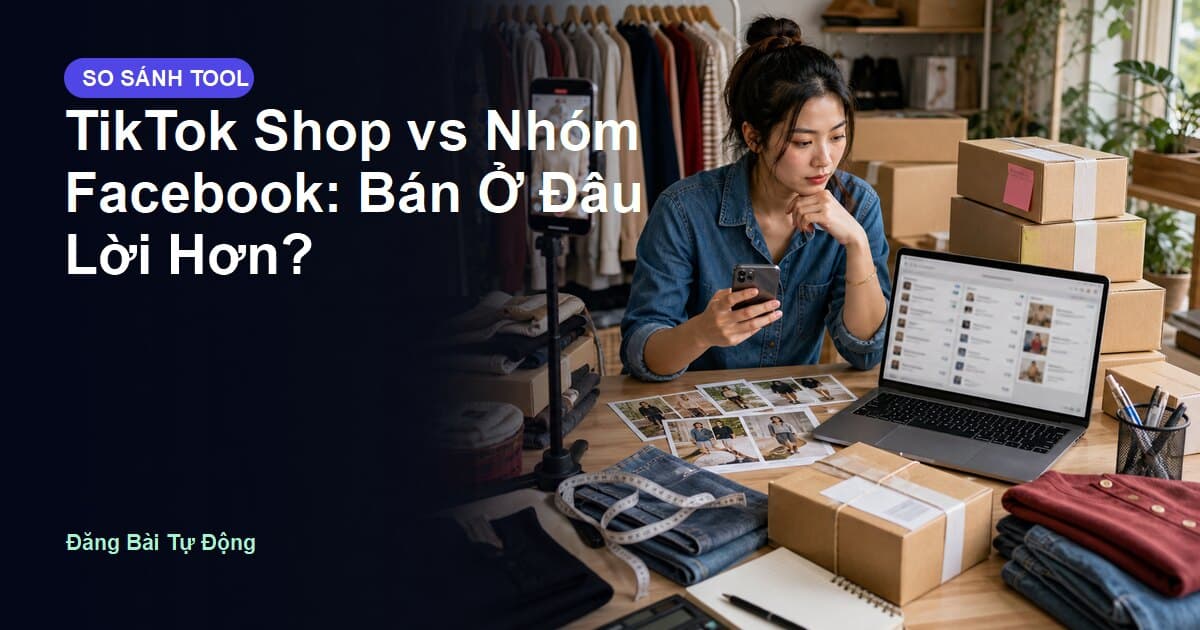 TikTok Shop vs Nhóm Facebook: Bán Ở Đâu Lời Hơn?