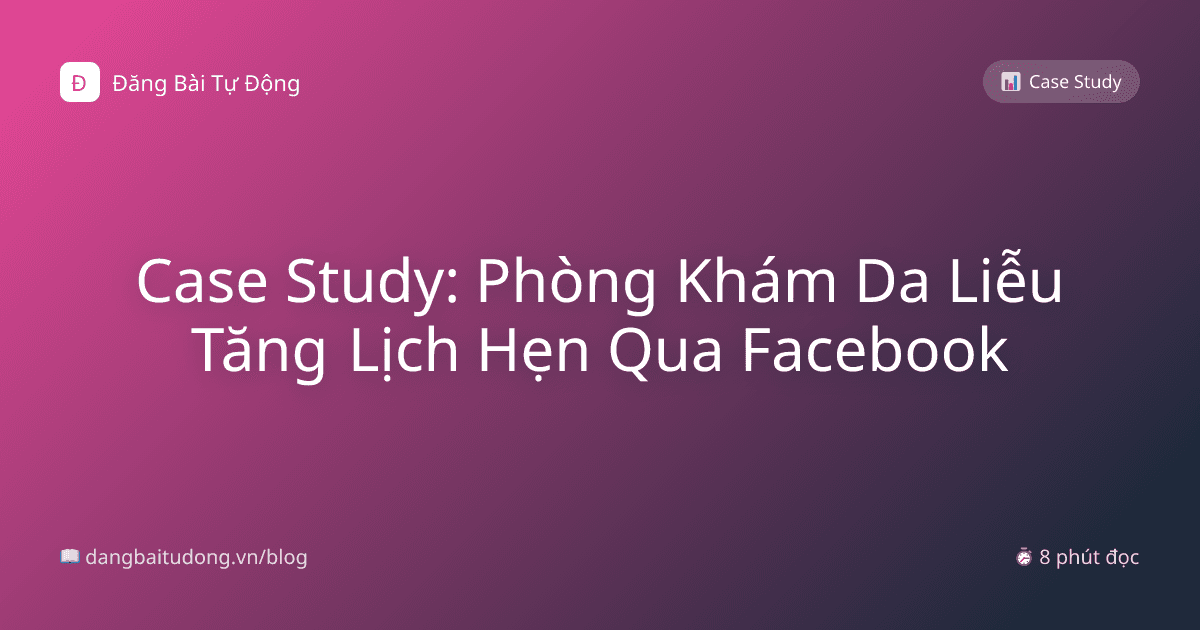 Case Study: Phòng Khám Da Liễu Tăng Lịch Hẹn Qua Facebook