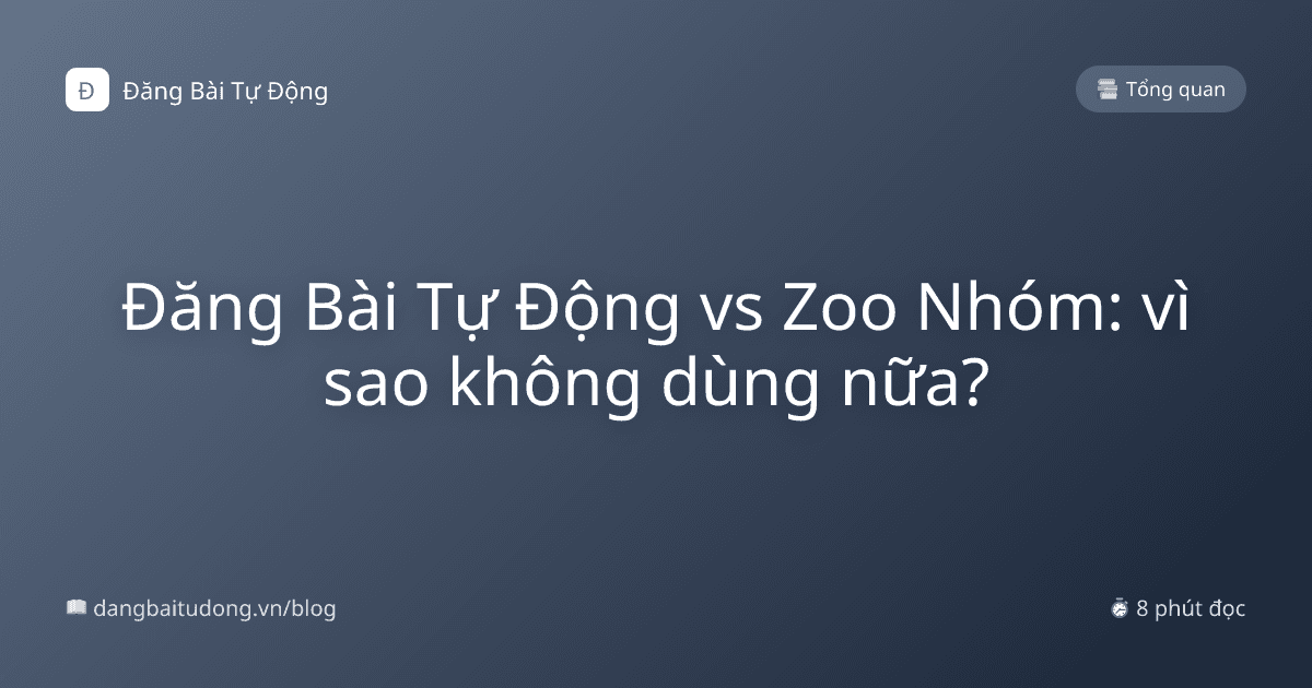 Đăng Bài Tự Động vs Zoo Nhóm: vì sao không dùng nữa?