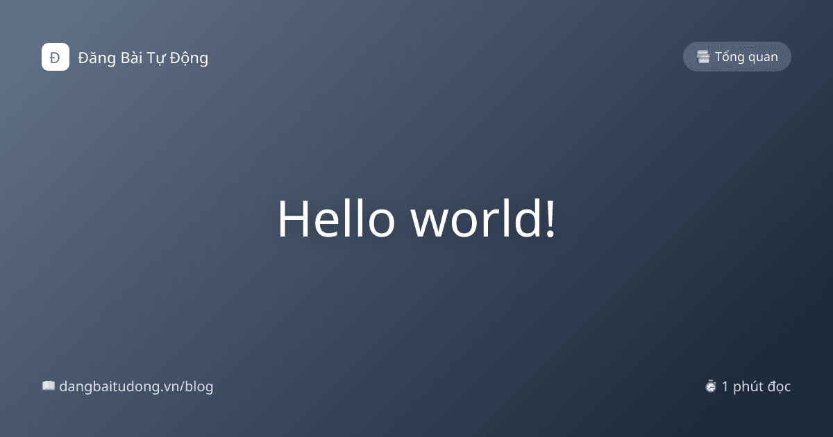 Hello world!