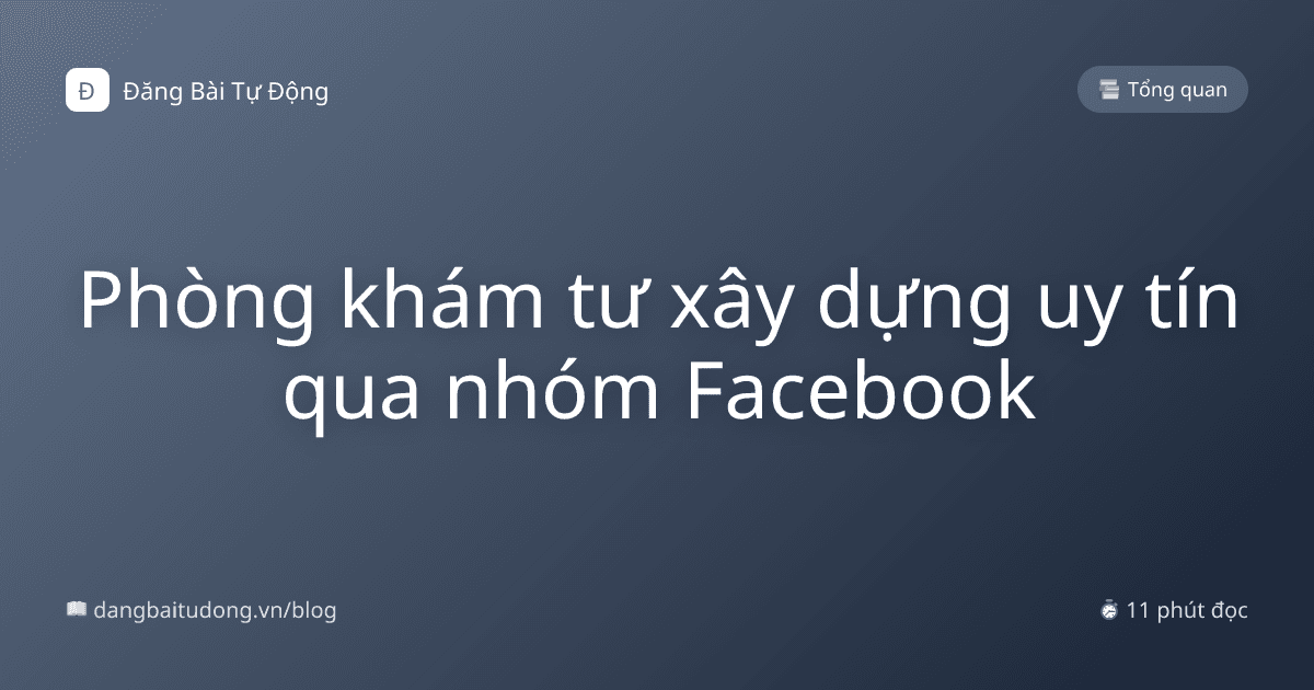 Phòng khám tư xây dựng uy tín qua nhóm Facebook