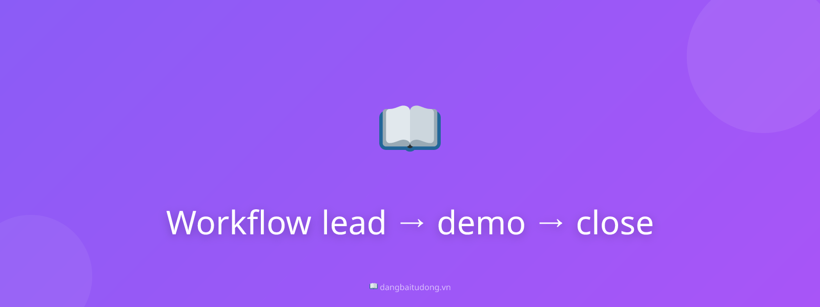 Workflow lead → demo → close