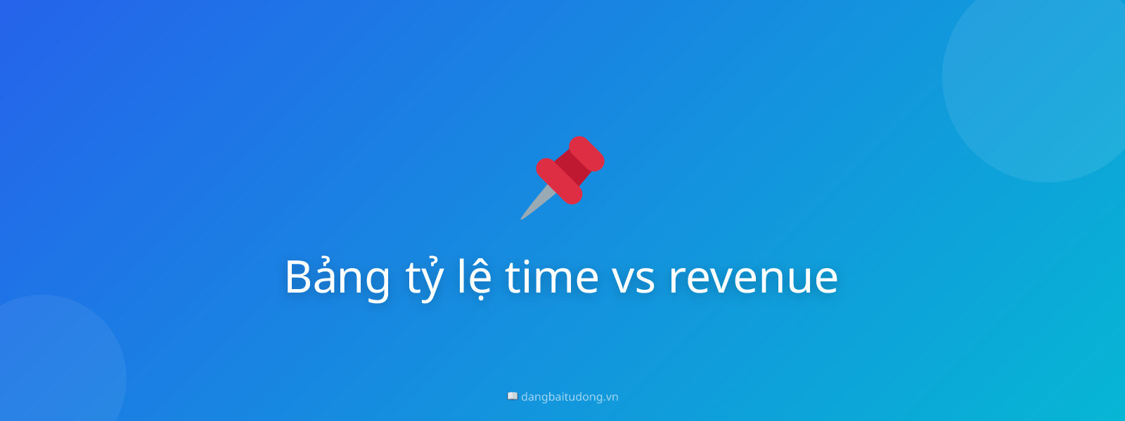 Bảng tỷ lệ time vs revenue