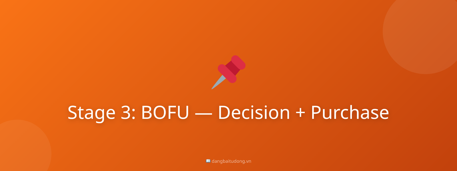 Stage 3: BOFU — Decision + Purchase