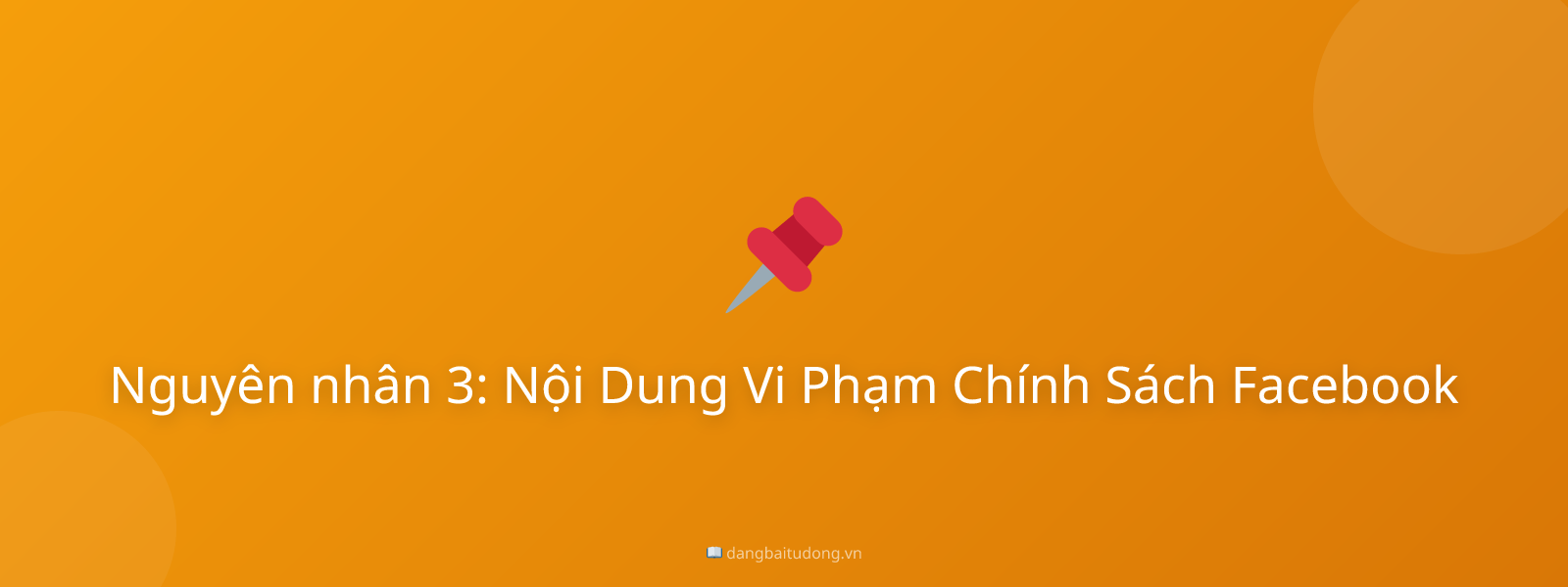 Nguyên nhân 3: Nội Dung Vi Phạm Chính Sách Facebook