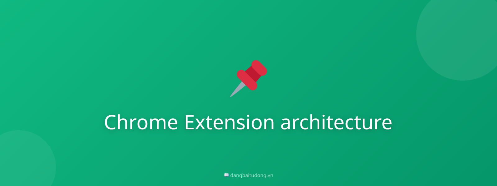 Chrome Extension architecture