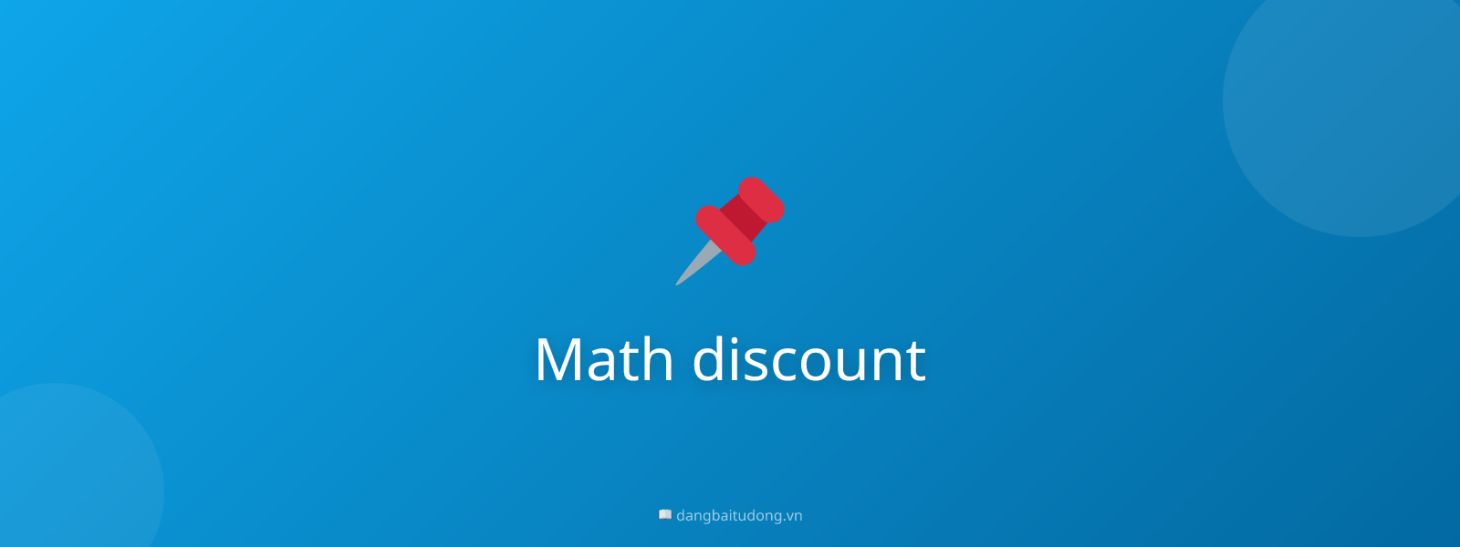 Math discount