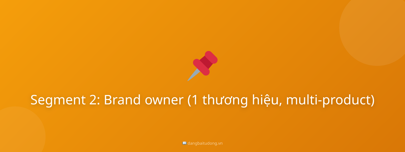 Segment 2: Brand owner (1 thương hiệu, multi-product)