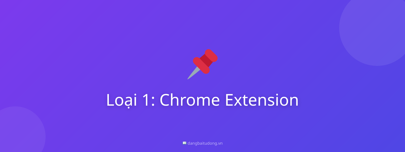 Loại 1: Chrome Extension