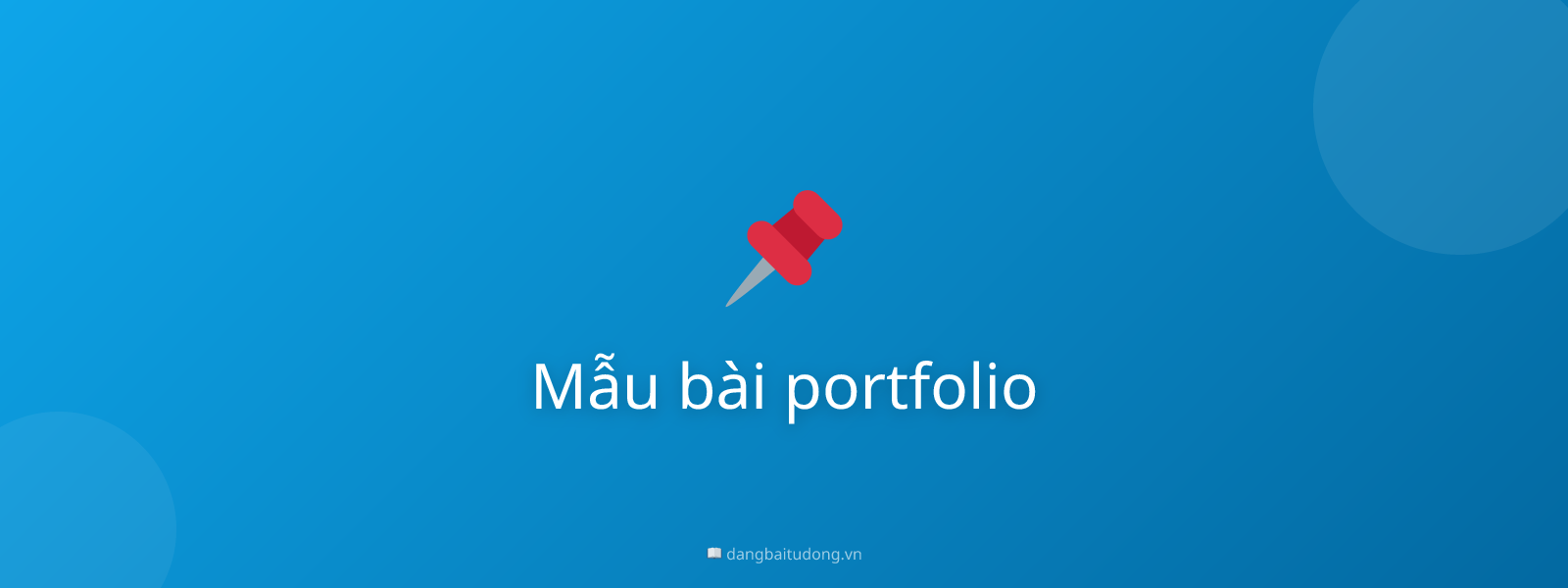 Mẫu bài portfolio