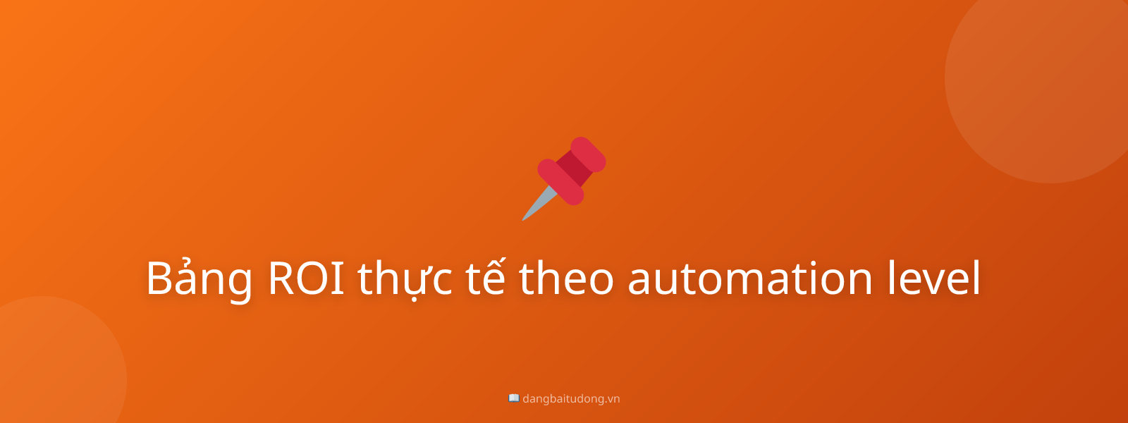Bảng ROI thực tế theo automation level