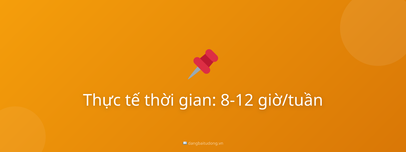 Thực tế thời gian: 8-12 giờ/tuần