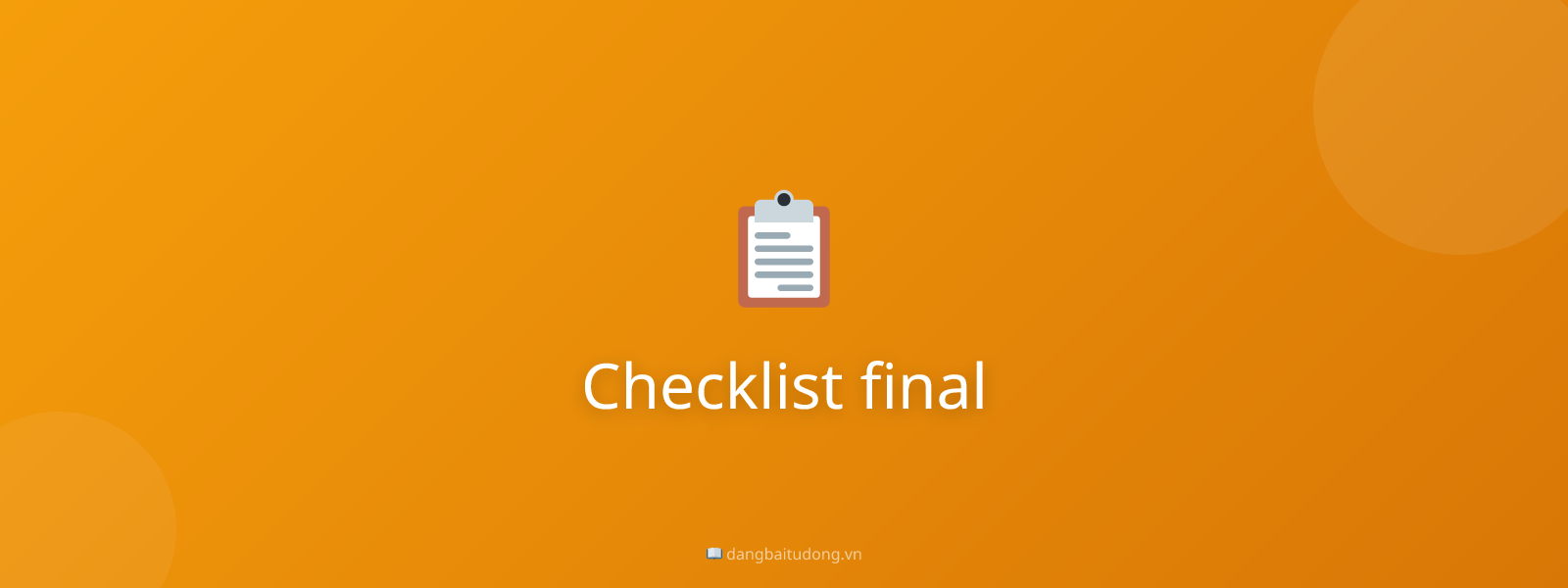 Checklist final