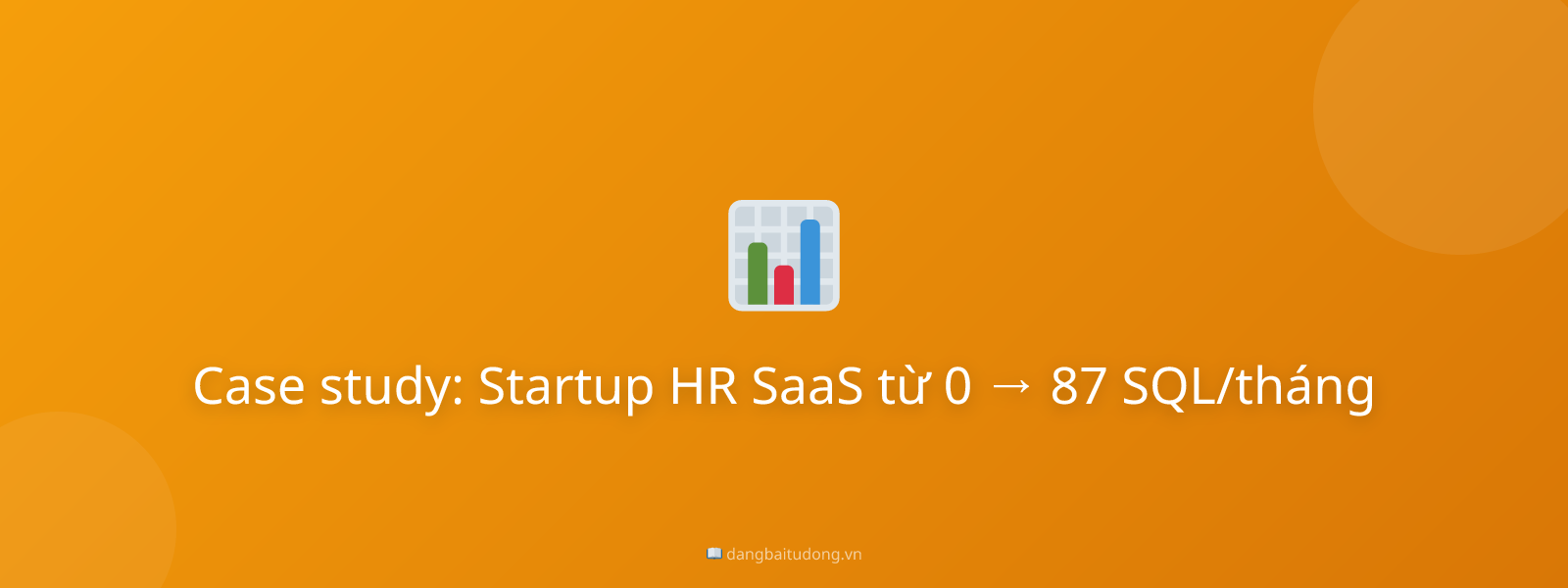 Case study: Startup HR SaaS từ 0 → 87 SQL/tháng