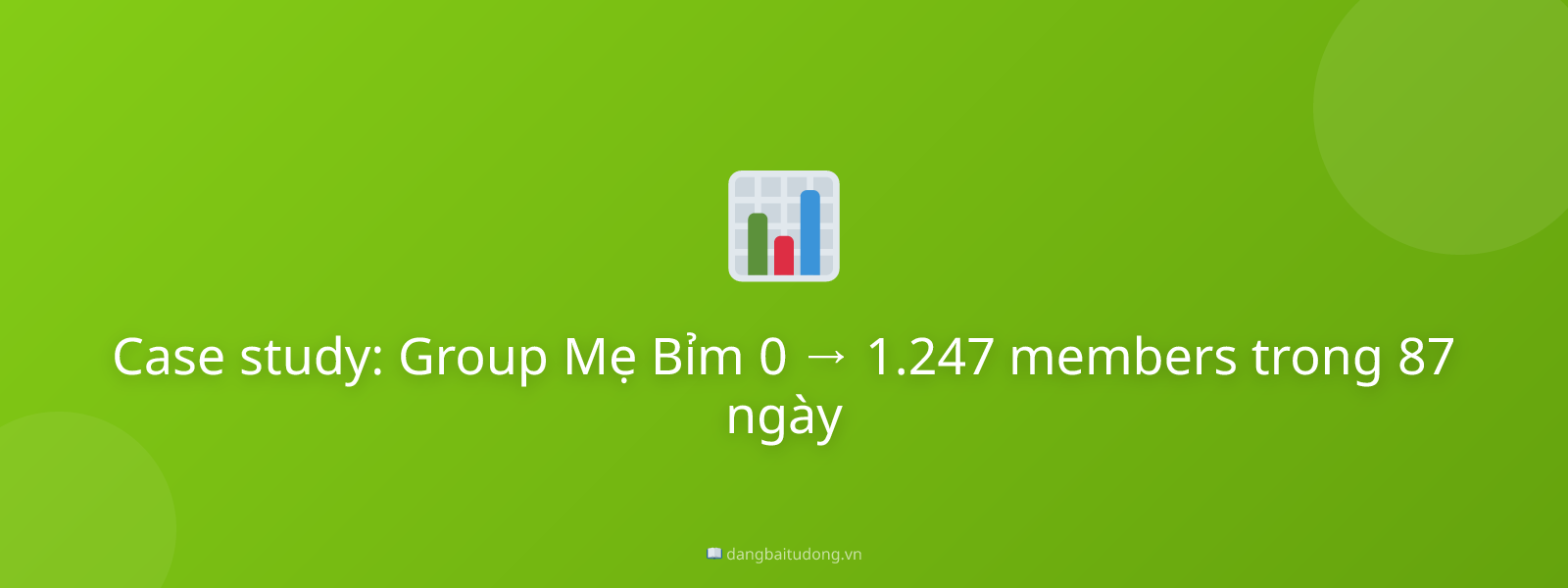 Case study: Group Mẹ Bỉm 0 → 1.247 members trong 87 ngày