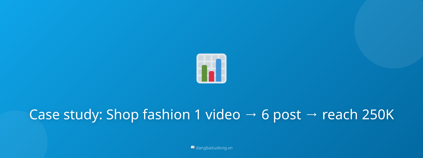 Case study: Shop fashion 1 video → 6 post → reach 250K