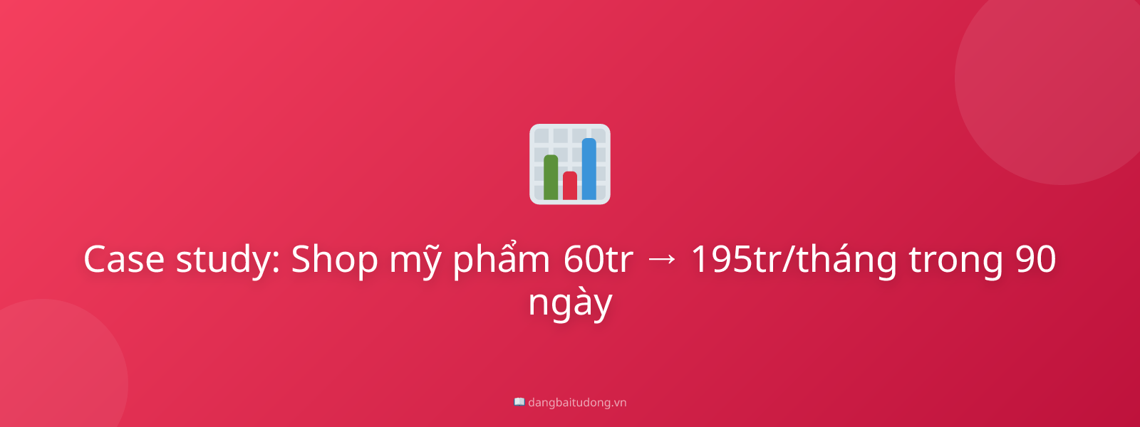 Case study: Shop mỹ phẩm 60tr → 195tr/tháng trong 90 ngày
